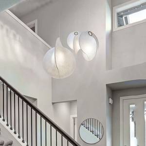 Lampe suspendue en soie de style nordique moderne et minimaliste, design de luxe créatif pour chambre à coucher, salon, salle à manger - Product Image 1