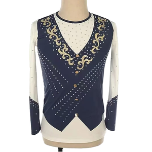 <span class=keywords><strong>Justaucorps</strong></span> de gymnastique à manches longues sur mesure en gros, respirant, pour femmes et hommes, tenue de danse rythmique, tenue de performance, costume de patinage sur glace - Product Image 2