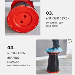 Ghế Nhựa Dạng Ống Lồng Ghế Gấp Tròn Ghế Gấp Thu Gọn Di Động Ngoài Trời - Product Image 5