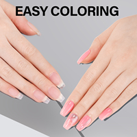 AILLSA Acrílico 240 Uds. 15 Tamaños Puntas de Uñas Postizas Francesas Curva C Transparente Gel Mate Cortas Coffin Suaves para Salón de Uñas