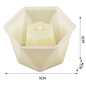 Easy-to-release reusable Para Macetas hexagonal <b>succulent</b> cement <b>pot</b> thickened silicone mold - Product Image 5
