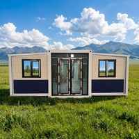 Modèle de maisonnette moderne, écologique, préfabriquée, modulaire, extensible, en conteneur, 2 chambres, avec salle de sport, de luxe, petite, pour Airbnb, ROI