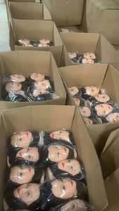 Cabeza de Maniquí de pelo sintético 100% para mujer, muñeca de entrenamiento de estilismo, cabeza de Maniquí de cosmetología, cabeza de entrenamiento de muñeca para peluquería - Product Image 6