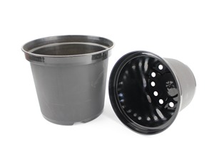 <span class=keywords><strong>Grand</strong></span> <span class=keywords><strong>pot</strong></span> de plantation durable <span class=keywords><strong>en</strong></span> <span class=keywords><strong>plastique</strong></span> PP rond de gallon noir avec trous de drainage pour le contrôle des racines de jardin écologique - Product Image 2