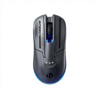 Souris sans fil INPHIC Hyperbee Grey 2.4G/BT/Filaire, trois modes, rechargeable, rétroéclairée, ergonomique, 3 boutons