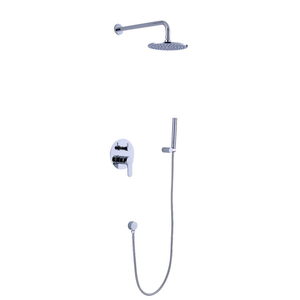 Grifo de Baño Comercial de Latón <span class=keywords><strong>S</strong></span>ólido con Barra Deslizante, Mezclador de Alta Presión, Sistema de Ducha Expuesto - Product Image 1