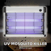 Lampe anti-insectes UV 365nm à lumière bleue haute efficacité pour intérieur/extérieur, en alliage d'aluminium, indice de protection IP33, tue moustiques et mouches