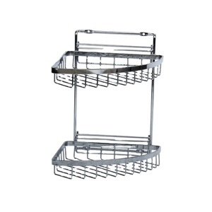 Pas cher prix en métal fil panier shampooing <span class=keywords><strong>étagère</strong></span> dualtier shampooing salle de bain rack - Product Image 1