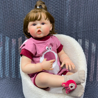 Poupée réaliste Sunnyfan W-3048 de 60 cm avec corps en tissu, bébé qui suce le doigt, disponible pour le dropshipping et l'e-commerce transfrontalier