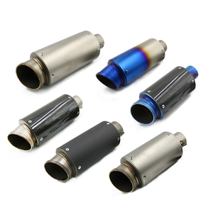 Silenciador <span class=keywords><strong>Universal</strong></span> de titanio para moto de cross, tubo de escape <span class=keywords><strong>Sc</strong></span> de acero inoxidable, silenciador de motocicleta de entrada de 50-60mm con <span class=keywords><strong>dB</strong></span> <span class=keywords><strong>Killer</strong></span> - Product Image 1