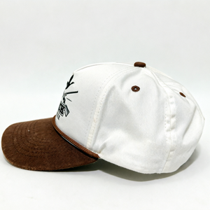 Sombreros de camionero crema de ala curvada, sombrero de caza con logotipo personalizado de 5 paneles, gorras de béisbol con cuerda Snapback hechas en Vietnam - Product Image 6