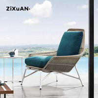 Chaise en rotin moderne de loisirs en plein air ensemble de trois pièces pour patio pour villa, cour, jardin et salle de soleil
