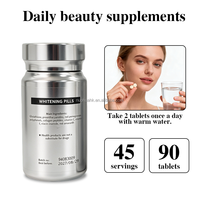 Smhealth - Tabletas Blanqueadoras con Glutatión, Colágeno y Péptidos, para Aclarar la Piel y Antienvejecimiento, 0.5g, 90 Unidades, Suplemento Dietético Natural