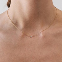 Collier en acier inoxydable pour dames Collier à breloques en zircon cubique 12 pierres de naissance Cadeau significatif pour un anniversaire