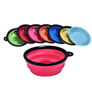 Tazón Plegable para Mascotas, Tamaño Pequeño, Vajilla de Silicona para Perros, Portátil para Exteriores, Plegable - Product Image 1