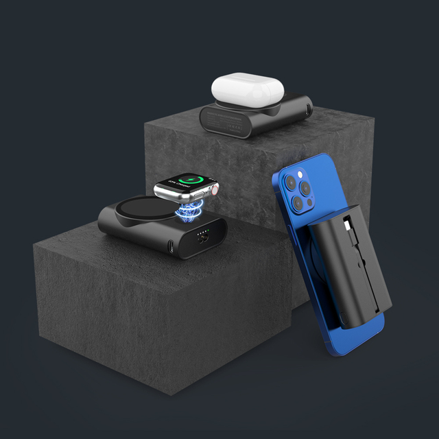 High Capacity Wireless Magnetic Power Bank for iPhone Mobile & Watch & Extra Cell Phone