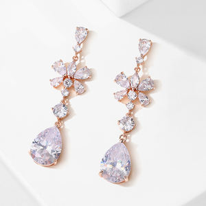 RAKOL EP5121 2025 Fashion <b>Earrings</b> Jewelry Women Flower 925 Sterling Silver <b>Earrings</b> Wedding Bridal Tear Drop <b>Earrings</b> for Women - Product Image 3