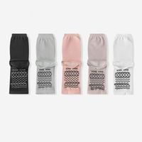Chaussettes de yoga antidérapantes personnalisables à deux doigts, à bout ouvert, à talon ouvert, en maille, pour Pilates, pour jeunes