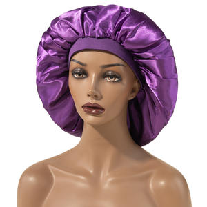 <span class=keywords><strong>Bonnet</strong></span> de couchage de style nouveau chapeau en satin large enveloppes de bord en soie de lait imprimé africain <span class=keywords><strong>Jumbo</strong></span> Satin femmes bonnets pour cheveux bouclés vente en gros - Product Image 4