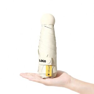 Parapluie de poche mini pliable 5 sections pour femme, haute qualité, anti-UV, vente en gros, offre spéciale - Product Image 1
