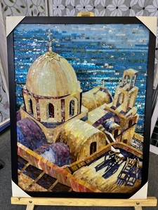 Wanda – panneau Mural de vitrail artisanal, château romantique, mosaïque murale pour décoration - Product Image 6