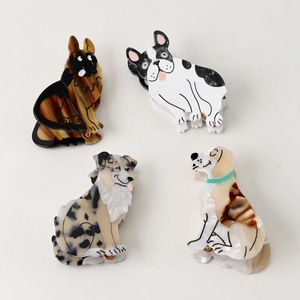 Pinza para el Cabello con Diseño de Animales, Serie Acetic Acid Grip Clip, Perro con Manchas, Tigre, Gato, Niña con Cabello, Corazón, Tiburón, Accesorios para el Cabello Hechos a Mano - Product Image 2