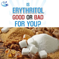Gula Erythritol Organik Bubuk Grosir, Grade Makanan, Pemanis Alami Nol Kalori untuk Kue