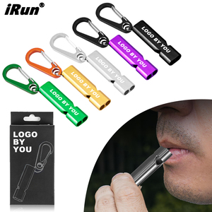 Silbato de Emergencia Metálico de Seguridad Personal para Exteriores con Mosquetón, Personalizado con Logotipo Impreso <span class=keywords><strong>IRun</strong></span> - Product Image 1