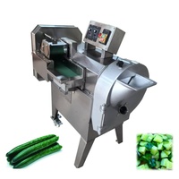 Commerciële multifunctionele groentesnijmachine met verstelbaar mes voor het snijden van aardappelen, wortelen, uien in blokjes, dobbelstenen en schijfjes.