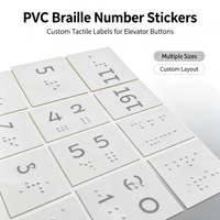 Autocollants en PVC Braille personnalisés, étiquettes tactiles pour boutons d'ascenseur, autocollants et entièrement personnalisables