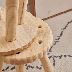 Solid Wood Stool Natural Color Stackable Home <b>Shoe</b> Changing <b>Bench</b> Living Room Footstool Adult And Elderly Use - Product Image 2
