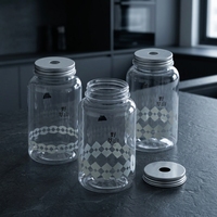 Bouteille de jus en plastique PET de haute qualité avec bouchon en aluminium 500 ml, récipient alimentaire anti-fuite pour boissons