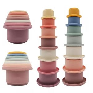 Blocs empilables et imbriqués en silicone sans BPA, jouet éducatif précoce pour le développement intellectuel, pour finir les tâches - Product Image 3