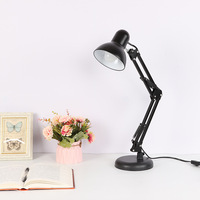 Lampe de table USB multifonctionnelle flexible avec bras articulé, fixation par pince, pliable, tactile, lampe de bureau LED pour l'étude