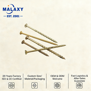 Tornillos para Madera MALAXY, Mecánicos, Galvanizados, Clase 6, Torx, Cabeza Plana, Roscados, para Tablas de Madera - Product Image 1