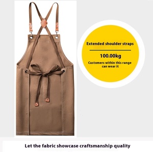 Tạp dề đầu bếp tùy chỉnh cho nam nữ, có túi lớn, chất liệu vải <span class=keywords><strong>canvas</strong></span> <span class=keywords><strong>cotton</strong></span>, kiểu dáng lưng chéo, bền chắc, có thể điều chỉnh, size M đến XXL - Product Image 5