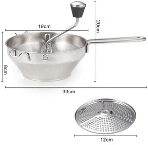 Cucina in acciaio inossidabile fresatrice per alimenti con 3 misure di macinazione per schiacciare frutta e verdura - Product Image 6