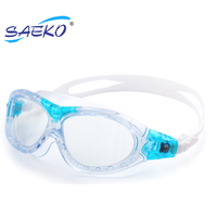 SAEKO Wide Vision Ultra Anti-Buée Protection UV Silicone Headstrap Lunettes de natation pour enfants et adolescents 5 couleurs en gros