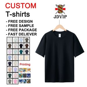 تيشيرت رجالي ثقيل الوزن كبير الحجم فضفاض قطن تيشيرت عالي الجودة محبوك شعار مخصص مطبوع فارغ تيشيرت مخصص - Product Image 1