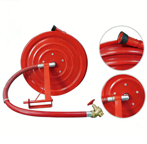 Enrouleur de tuyau d'incendie Heguang Red Fire, buse en laiton/acier au carbone, norme EN694, tuyau de 3/4'' et 1'', 30m, utilisation facile, durable, OEM, lutte contre l'incendie - Product Image 1