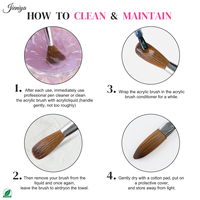 Lot de pinceaux de luxe pour nail art avec manche métallique ovale ciselé, pinceaux plats pour outils professionnels de manucure, marque privée