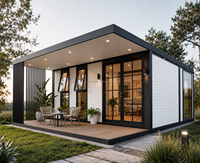 Casa Contenedor Personalizada, Villa Móvil de Lujo, Hotel Prefabricado Modular Expandible de 40 pies/20 pies, Diseño Moderno, 1 Año de Garantía