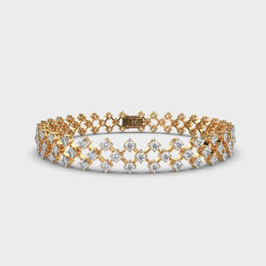 Fine Lab Grown Diamond <b>Bracelet</b> for Women Luxury Round Brilliant Cut Gold Rose Gold <b>White</b> Gold Silver Timeless Jewelry - Product Image 5