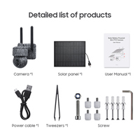 Nueva llegada 2MP sistema de cámara de seguridad Solar inalámbrica al aire libre visión nocturna CCTV Cámara impermeable productos