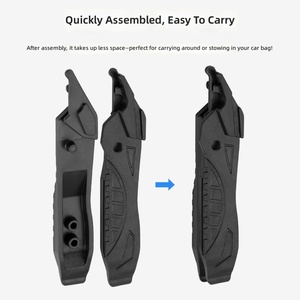 Herramienta Desmonta Neumáticos Multifunción de Plástico POM Resistente con Punta de Desinflado, Gancho para Cadena y Almacenamiento, para Reparación de Bicicletas de Montaña y Carretera, Negro, 13cm - Product Image 4