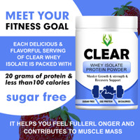 MOQ más bajo Clear Whey Isolate Protein Powder Soporte para el crecimiento muscular Suplemento sanitario Protein Powder Formulado para mujeres Hombres
