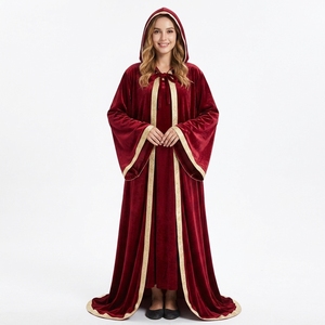 Mantello da Mago Multicolore con Cappuccio, <span class=keywords><strong>Costume</strong></span> Medievale per <span class=keywords><strong>Halloween</strong></span>, Unisex, per Adulti - Product Image 3