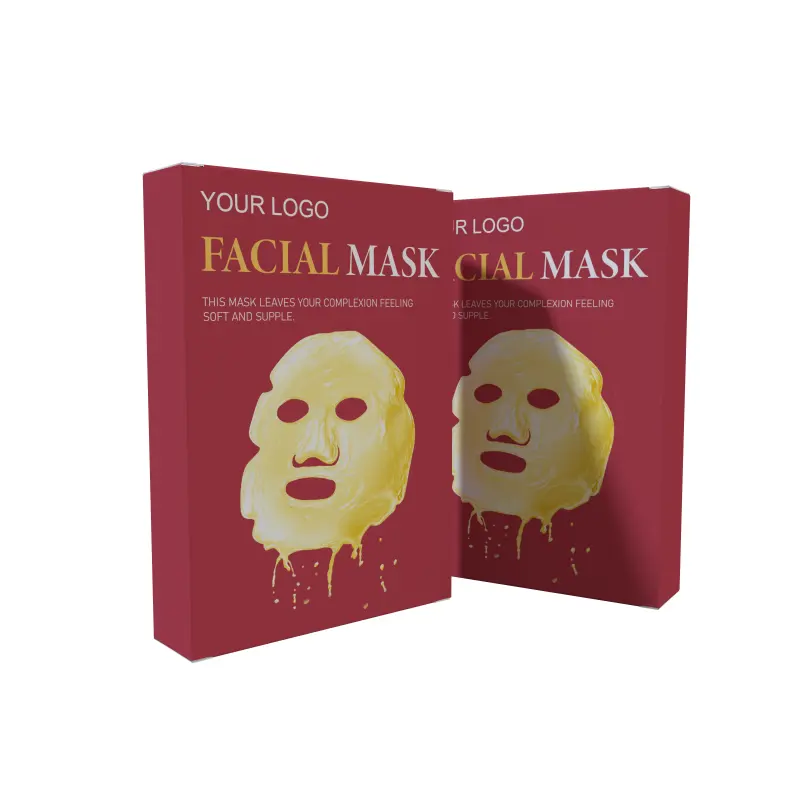 Vente en gros Boîte de papier d'emballage pour les soins de la peau Emballage de crème de beauté pour le visage Emballage de cosmétique en papier pour masque facial avec logo