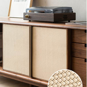 Mueble de <span class=keywords><strong>TV</strong></span> para Salón Estilo Italiano AJUNION, Marco de Madera, Puerta de Mueble con Tejido de Cuero Artificial, Soporte de <span class=keywords><strong>TV</strong></span>, Consola de Entretenimiento, Mesa de <span class=keywords><strong>TV</strong></span> - Product Image 3