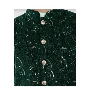 Tissu de velours de broderie de matière première de textile 38 largeur pour faire le tissu de broderie fait main de Kurta des hommes - Product Image 1